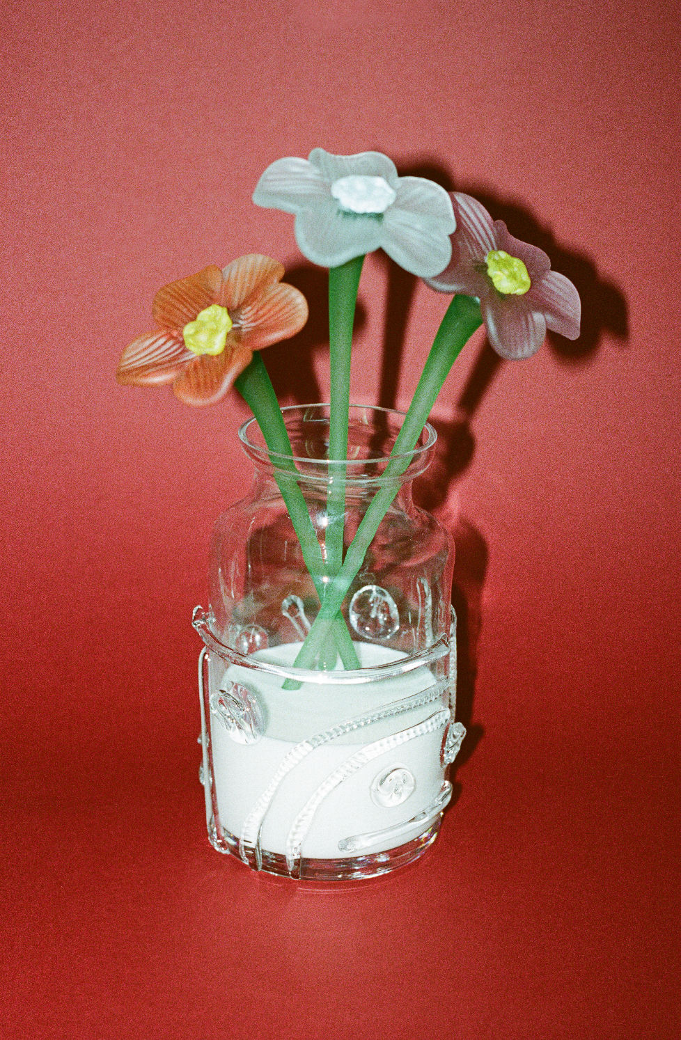 Mouth-blown Crystal Flower Bouquet - Matte