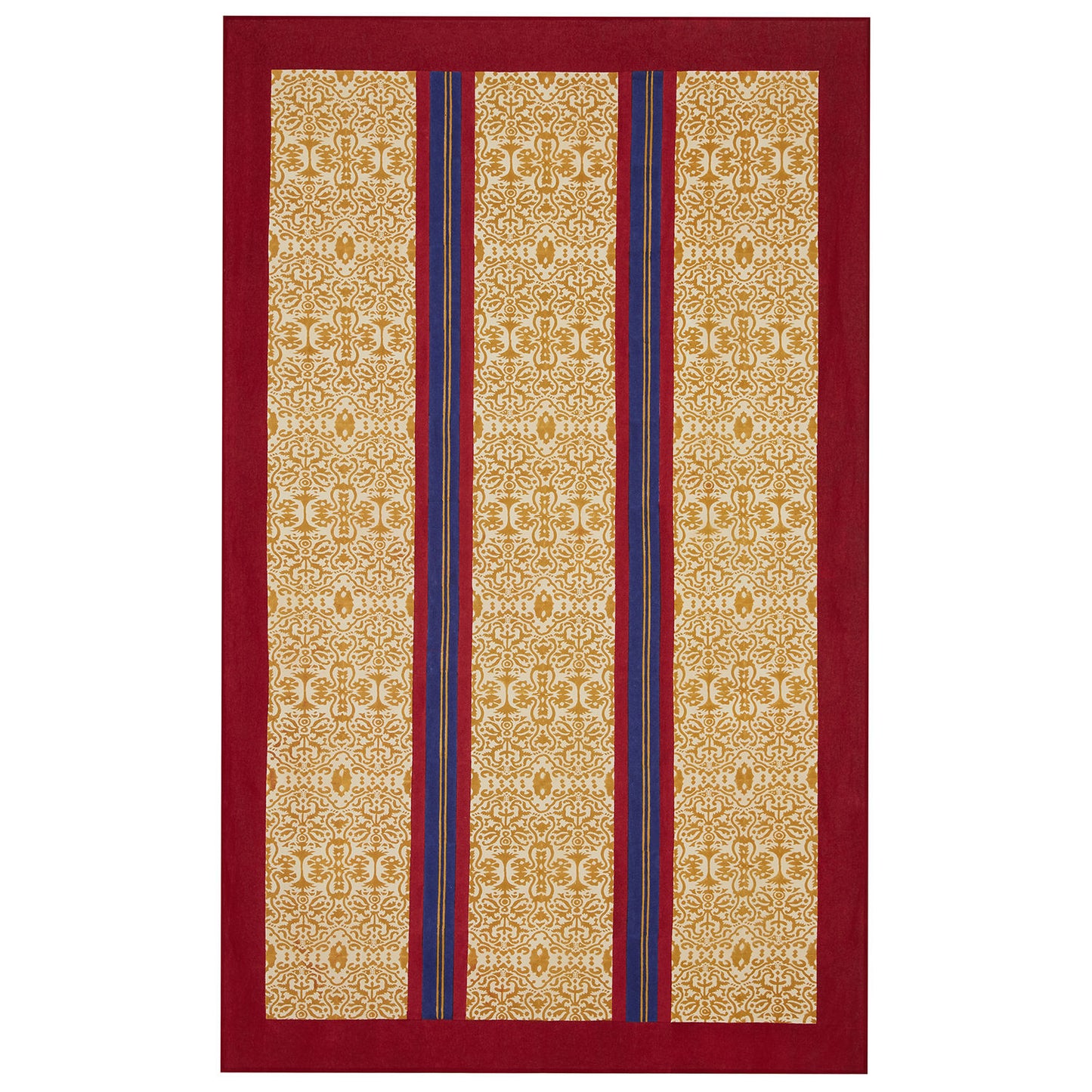 Cotton Cloth Damask Stripe Chutney