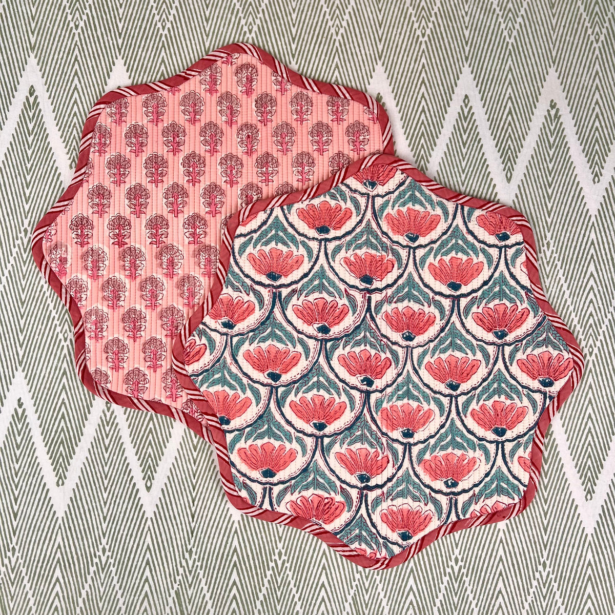 ‘The Breakfast’ Placemat - Scallop - Block Print