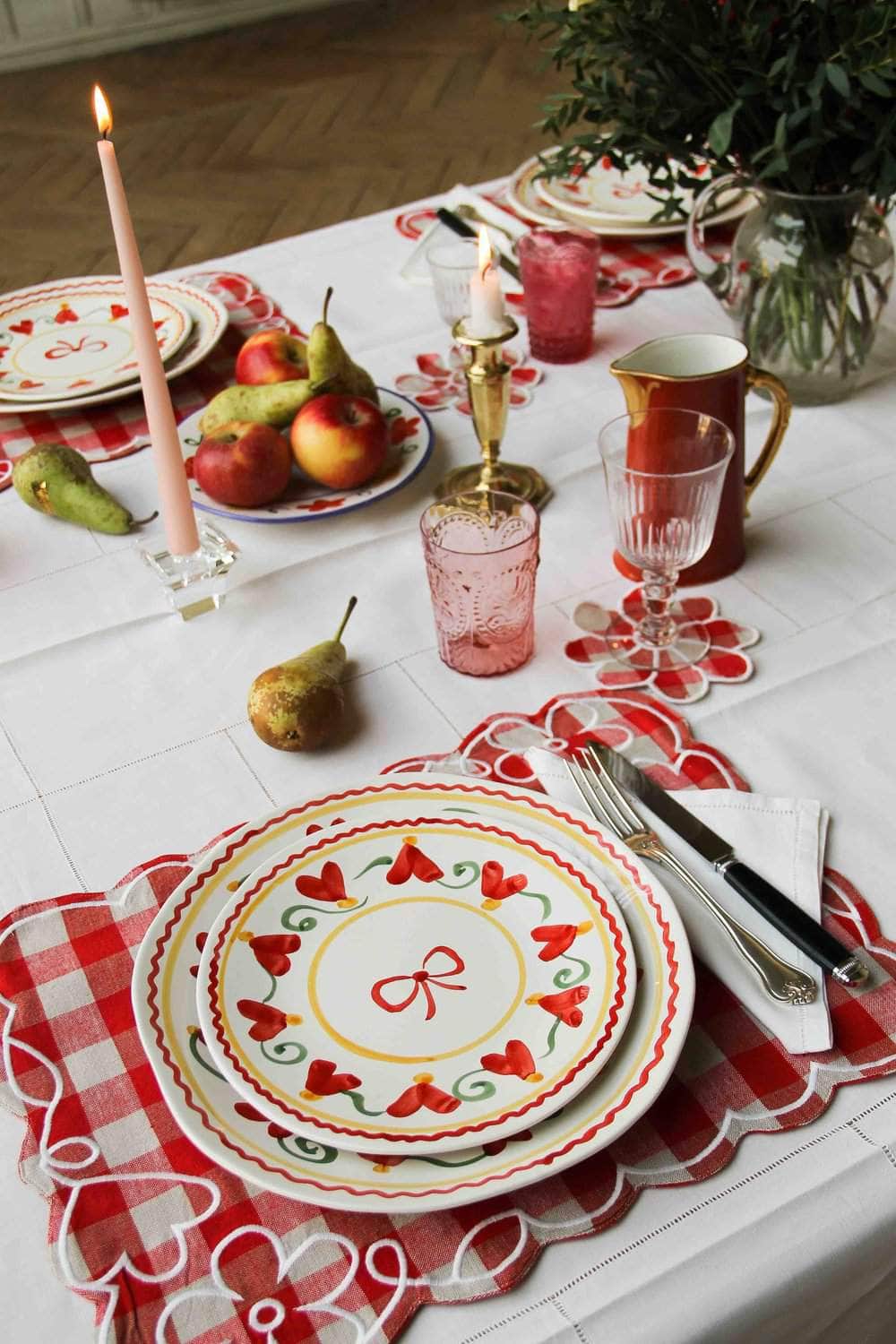 Cotton Vichy Fleur Place Mat -Single
