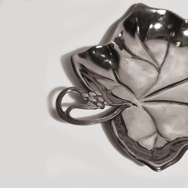 Silver-Plated Leaf Vide-Poche