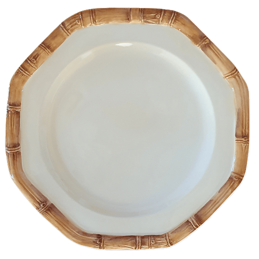 Ceramic Plates Bamboo Collection Small Brown Plate