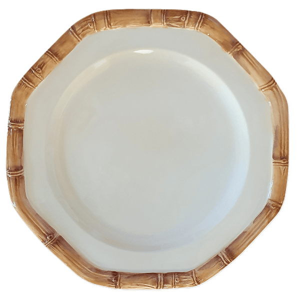 Ceramic Plates Bamboo Collection Small Brown Plate