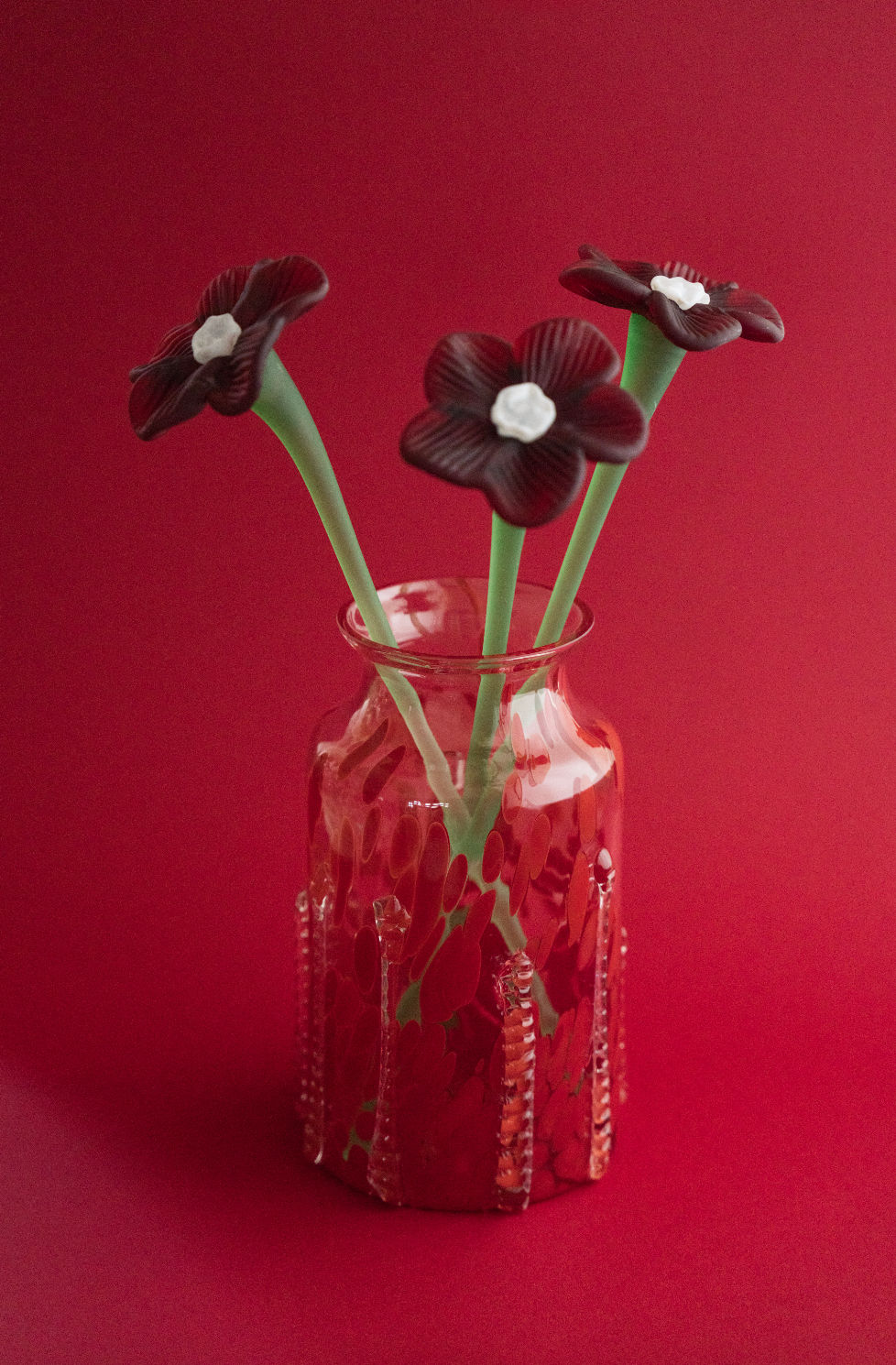 Mouth-blown Crystal Flower Bouquet - Matte