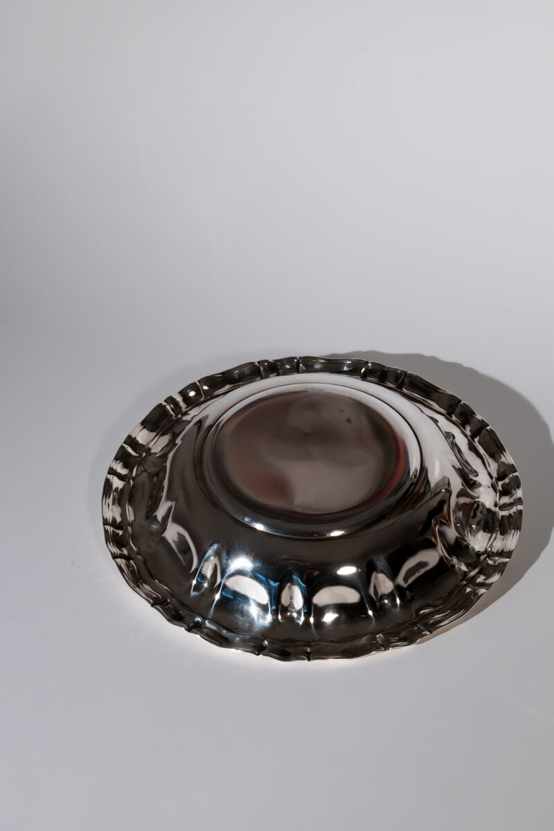 Mid-century Adorned Silver Tray