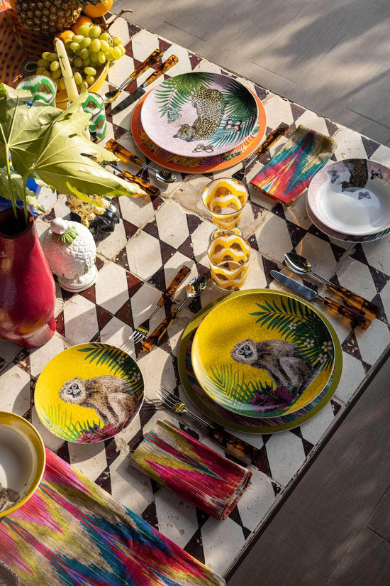 Les Ottomans x Matthew Williamson Porcelain Plate - Yellow Monkey