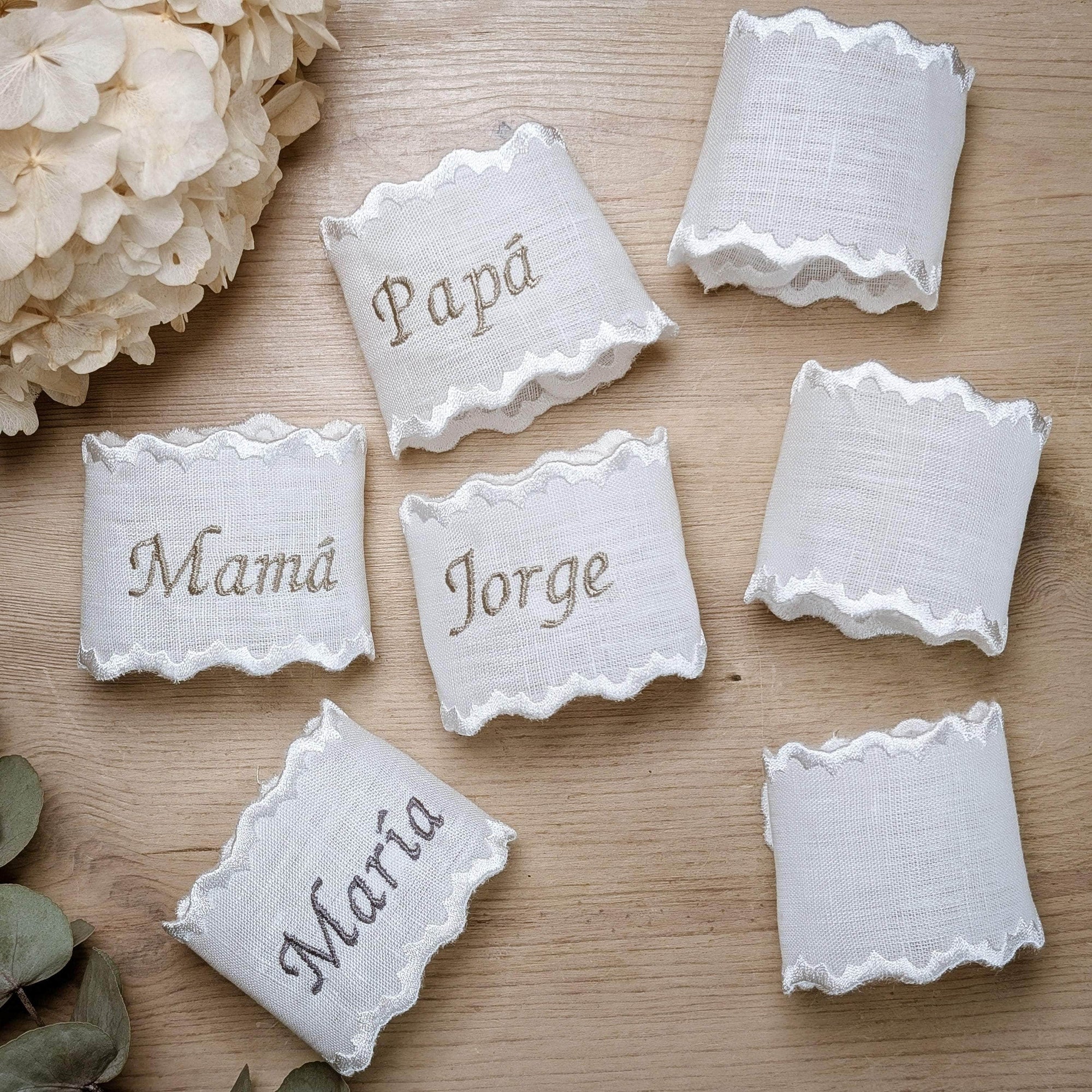 MARSELLA - Personalised Linen Napkin Ring