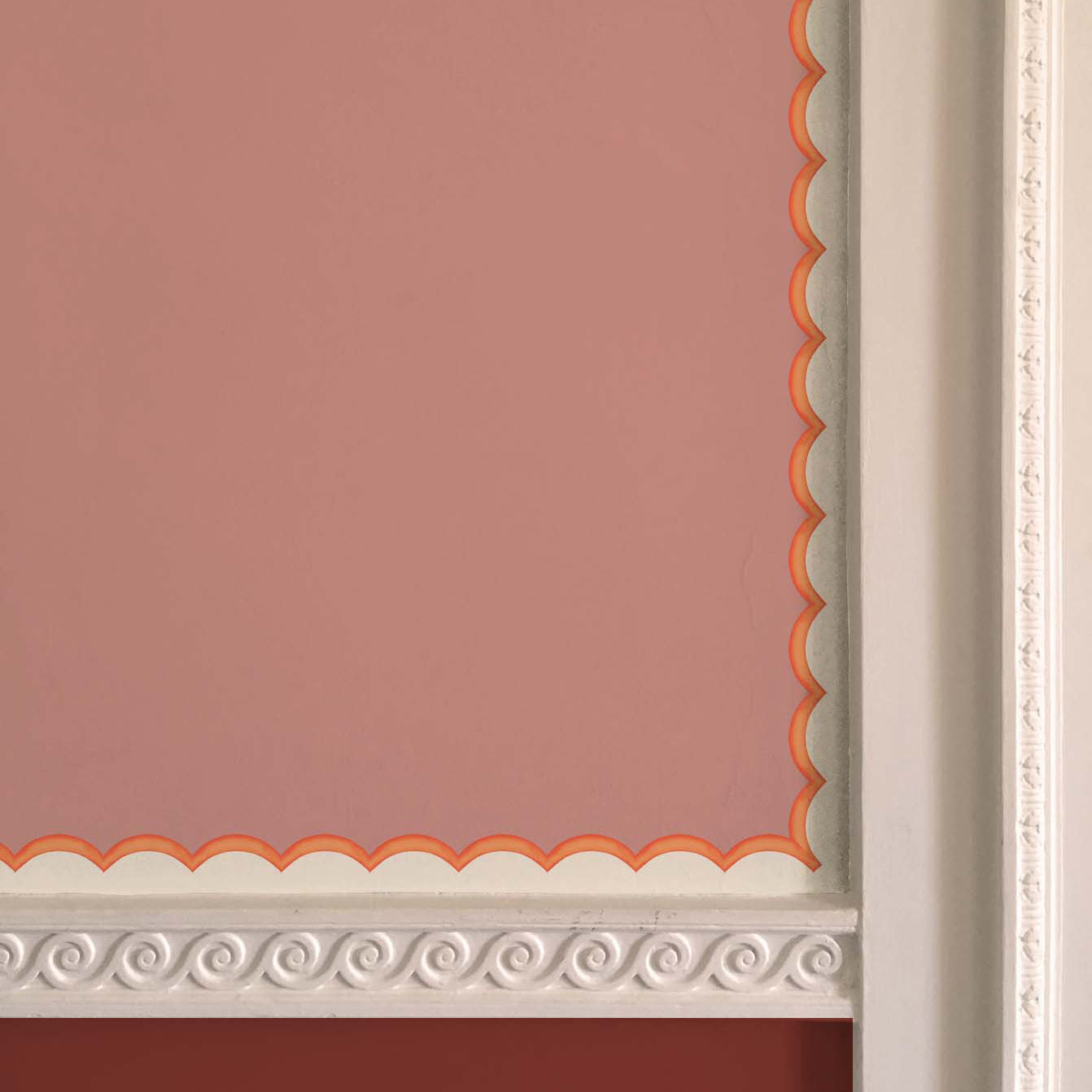 Scalloped Wallpaper Border - Orange
