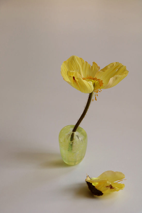 Mouth Blown Vase Liv Yellow