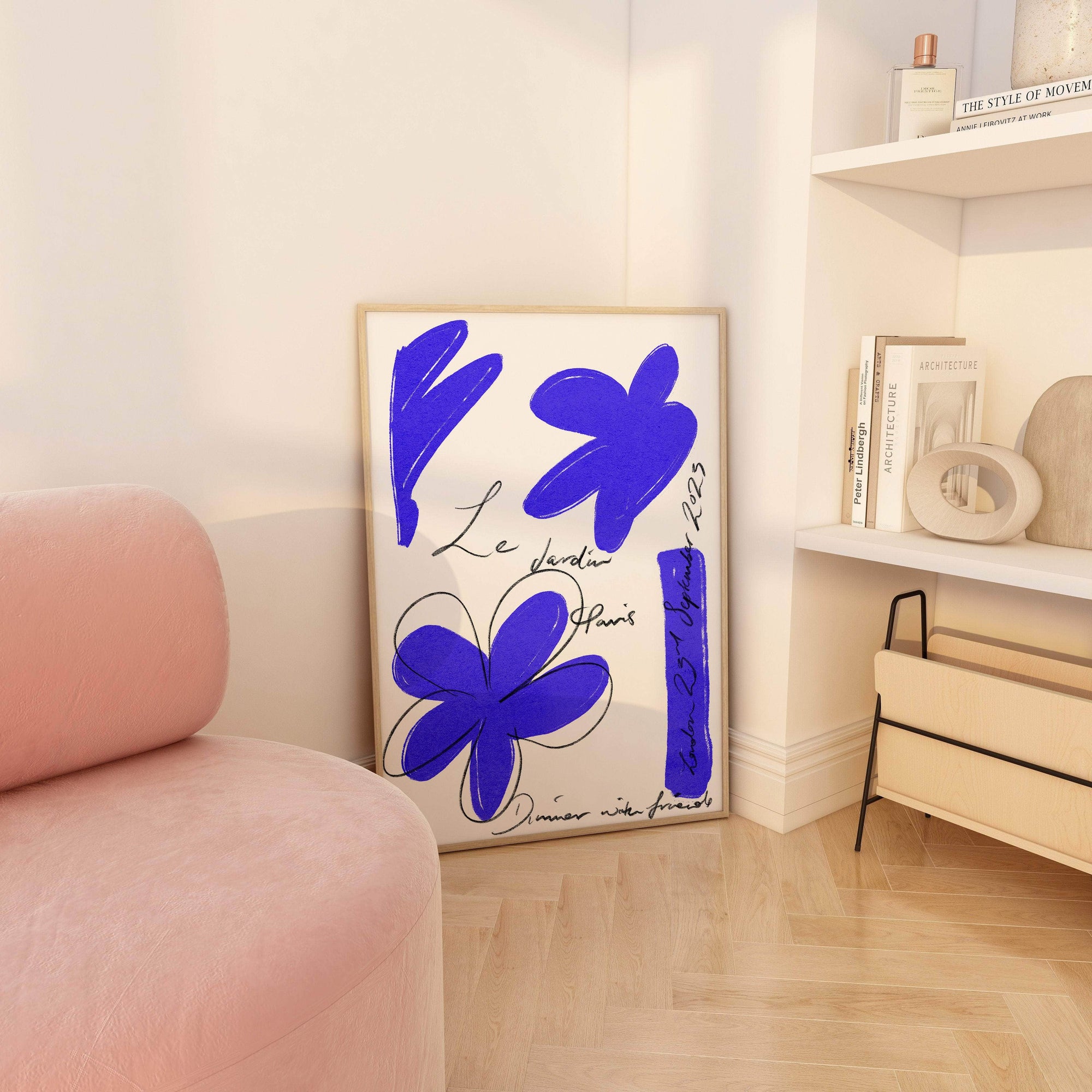 Le Jardin Blue Art Print