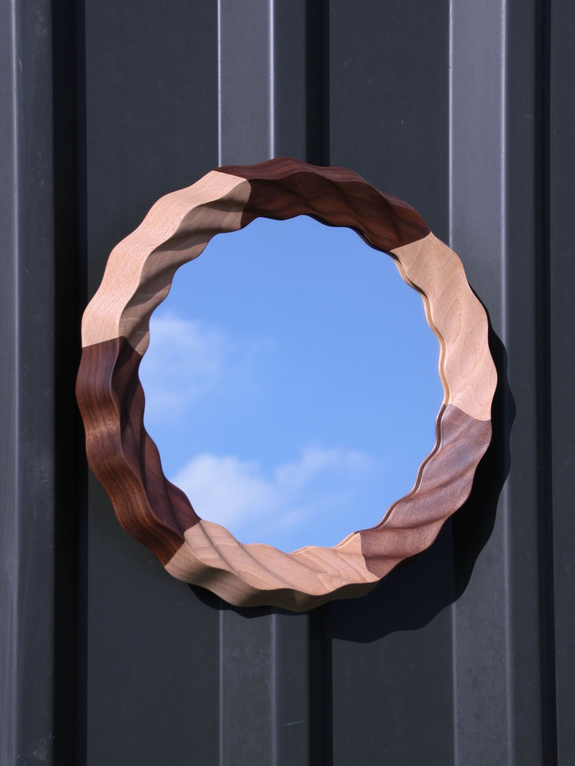 Kruller Extra Mirror - Beech & Walnut