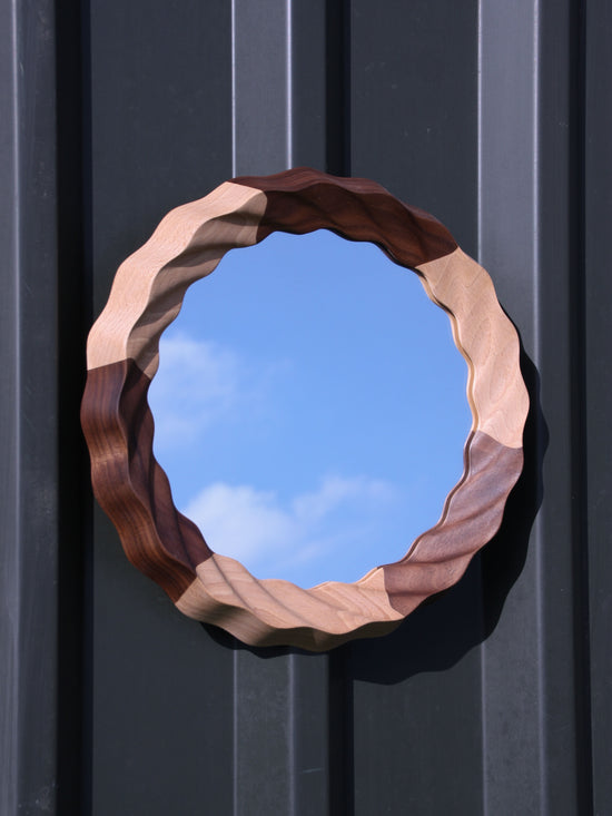 Kruller Extra Mirror - Beech & Walnut