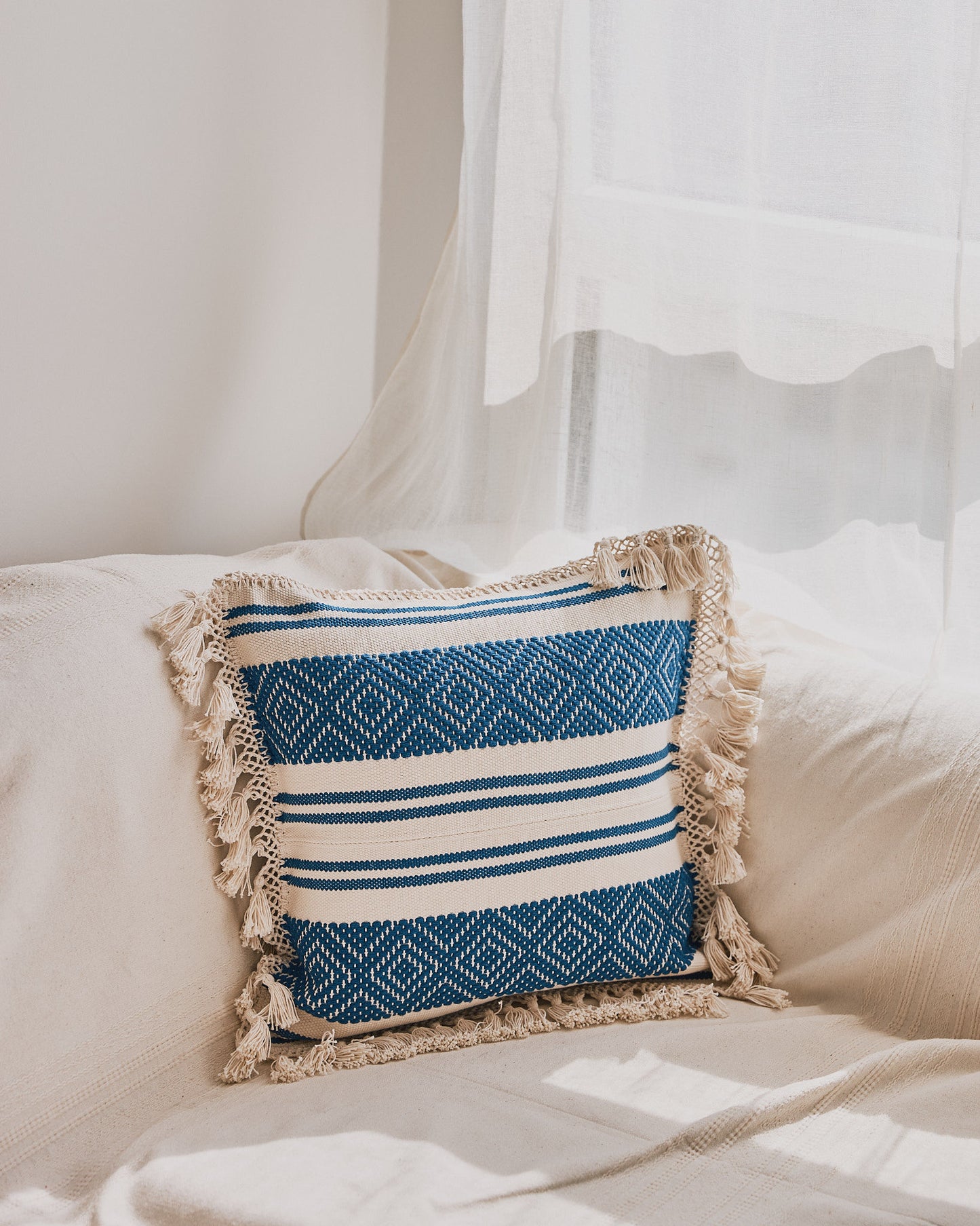 Blue Rayas - Cushion Cover