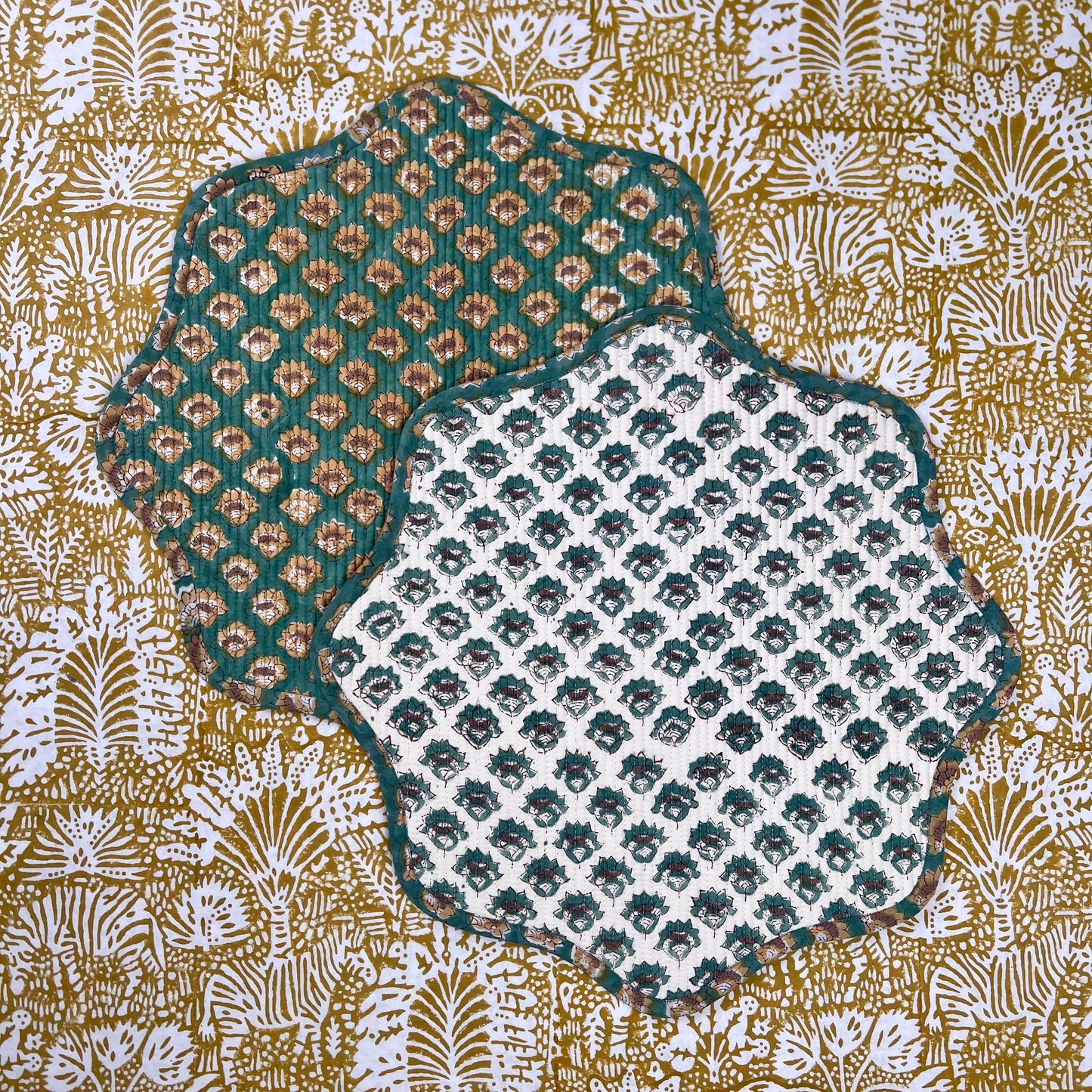 ‘The Breakfast’ Placemat - Scallop - Block Print