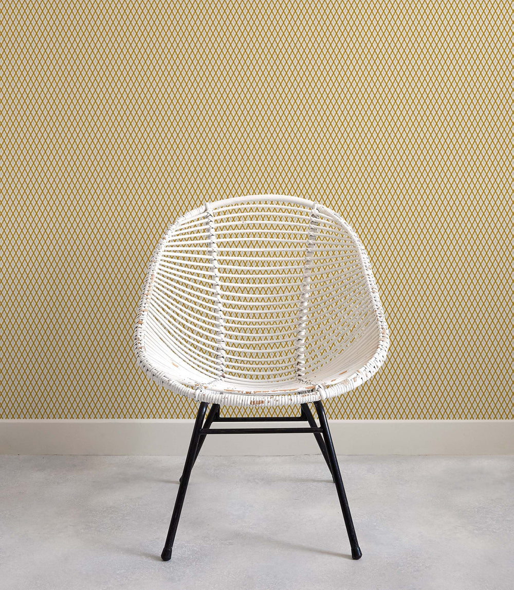 Little Lattice Wallpaper - Mustard