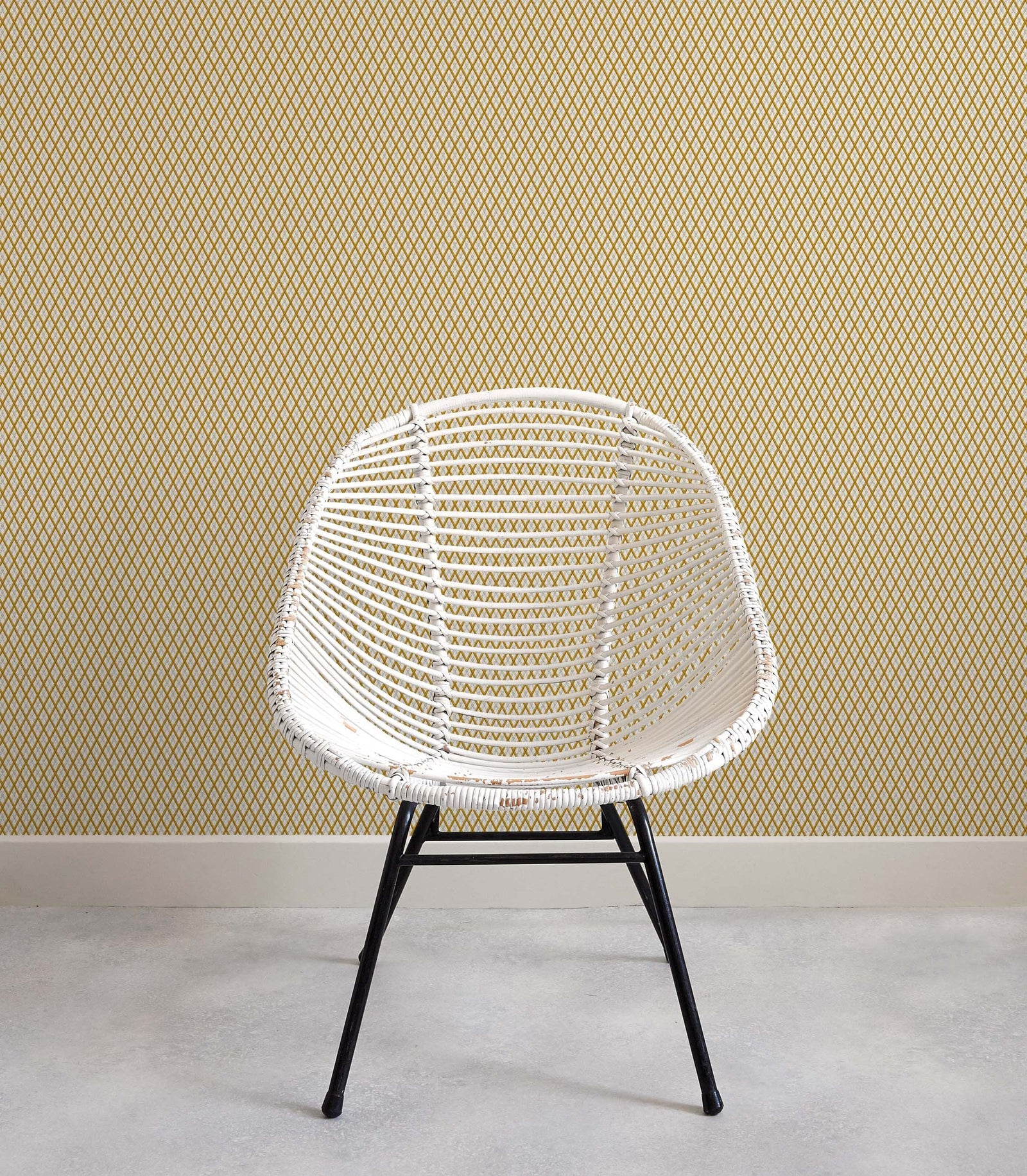 Little Lattice Wallpaper - Mustard
