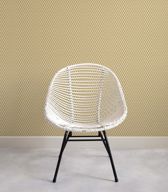 Little Lattice Wallpaper - Mustard