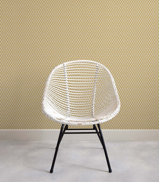 Little Lattice Wallpaper - Mustard