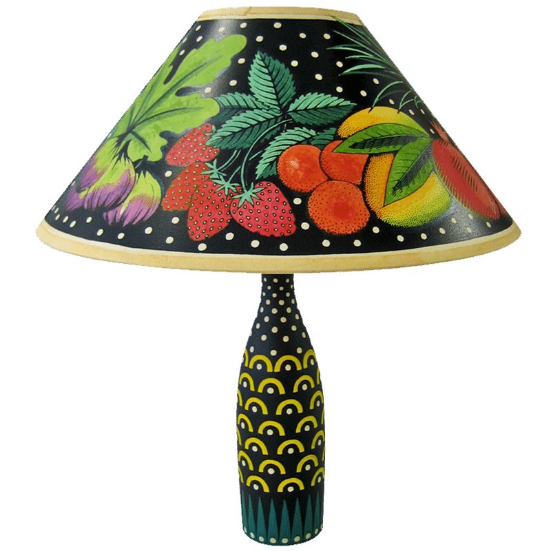Tropical Fruit Hand Painted 14" Lampshade