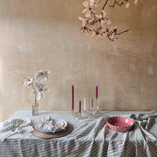 Large Linen Tablecloth - Wimbledon