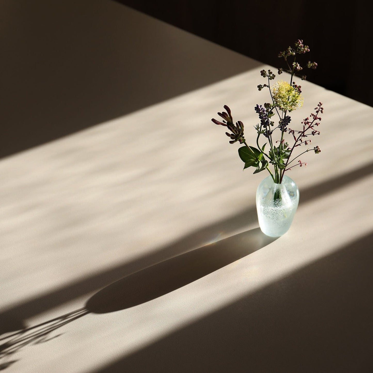 Mouth Blown Vase Liv Aqua