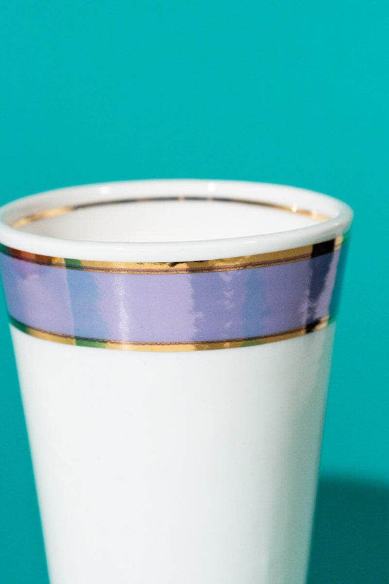 Vintage French Porcelain Coffee Cups Pair