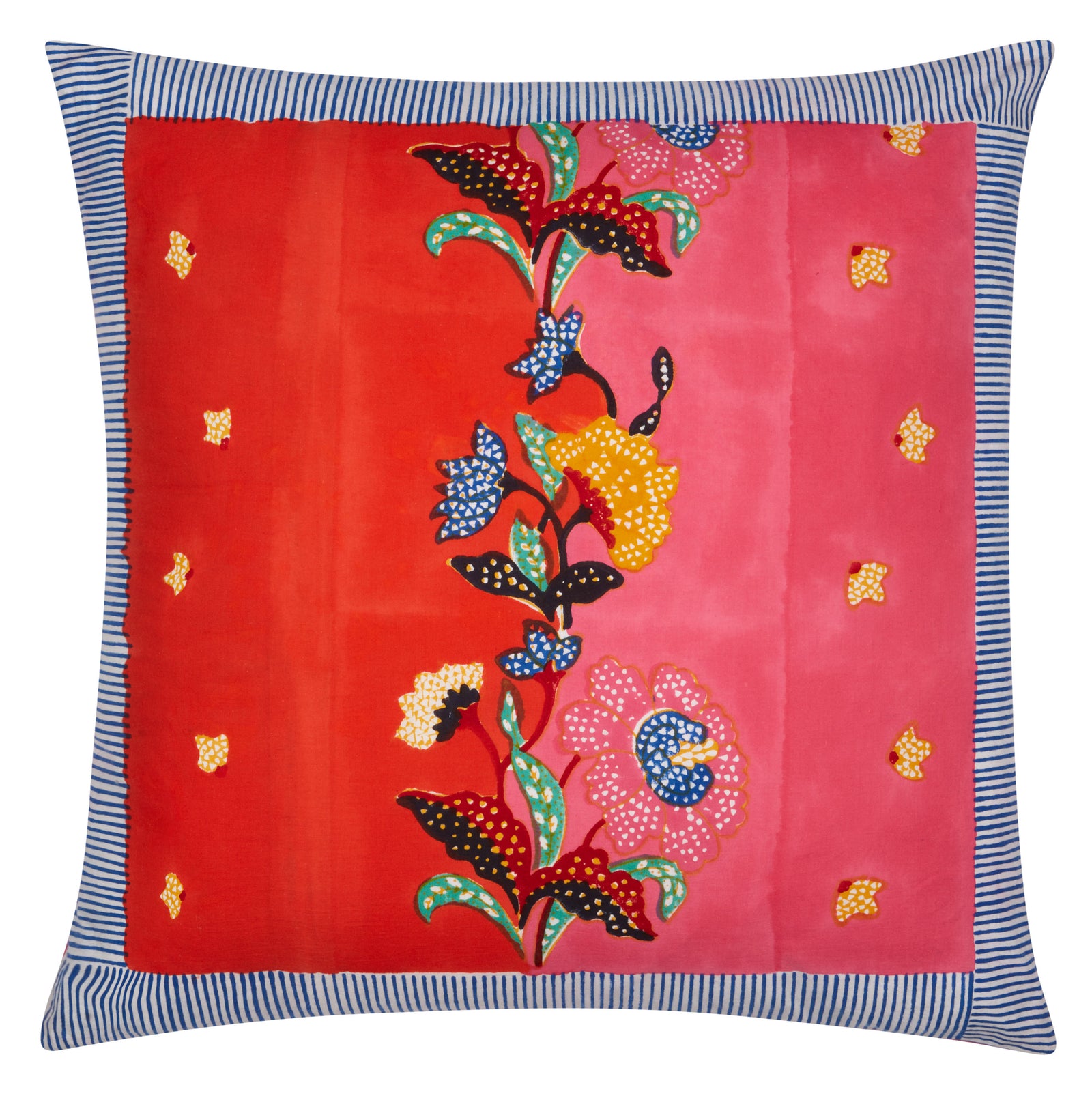 Cotton Cushion Cover 60x60cm Indonesian Redrose