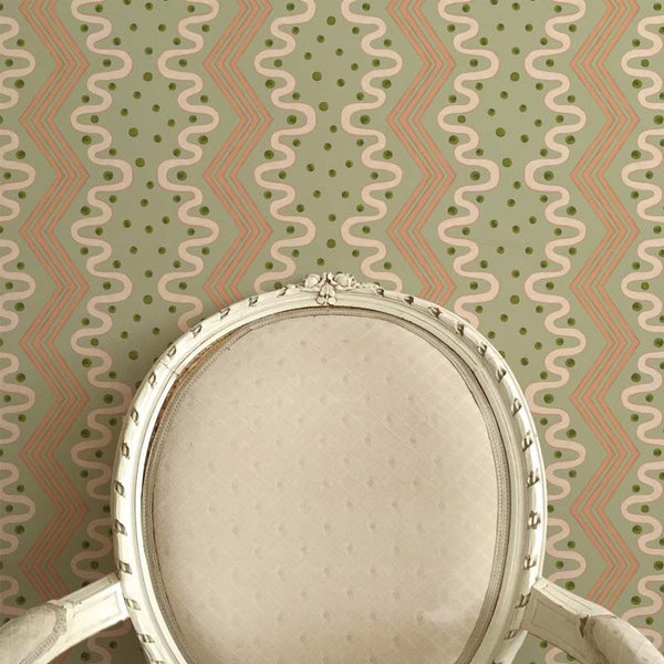 Madame Ziggle Wallpaper - Pistachio