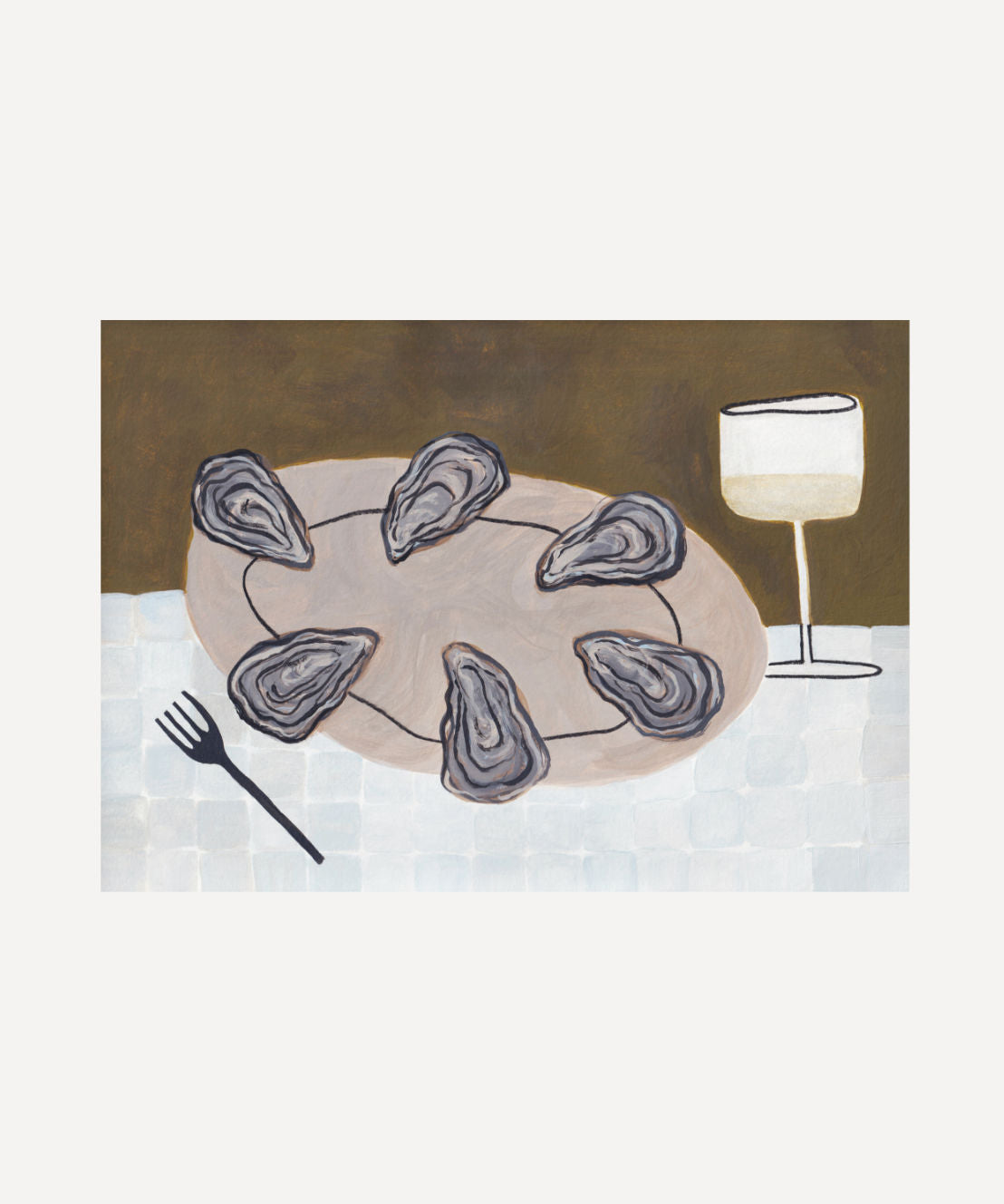 Half a Dozen Oysters Print