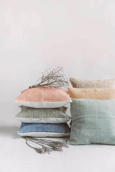 Organic Cotton Pillow from Colombia - Cobalt Blue