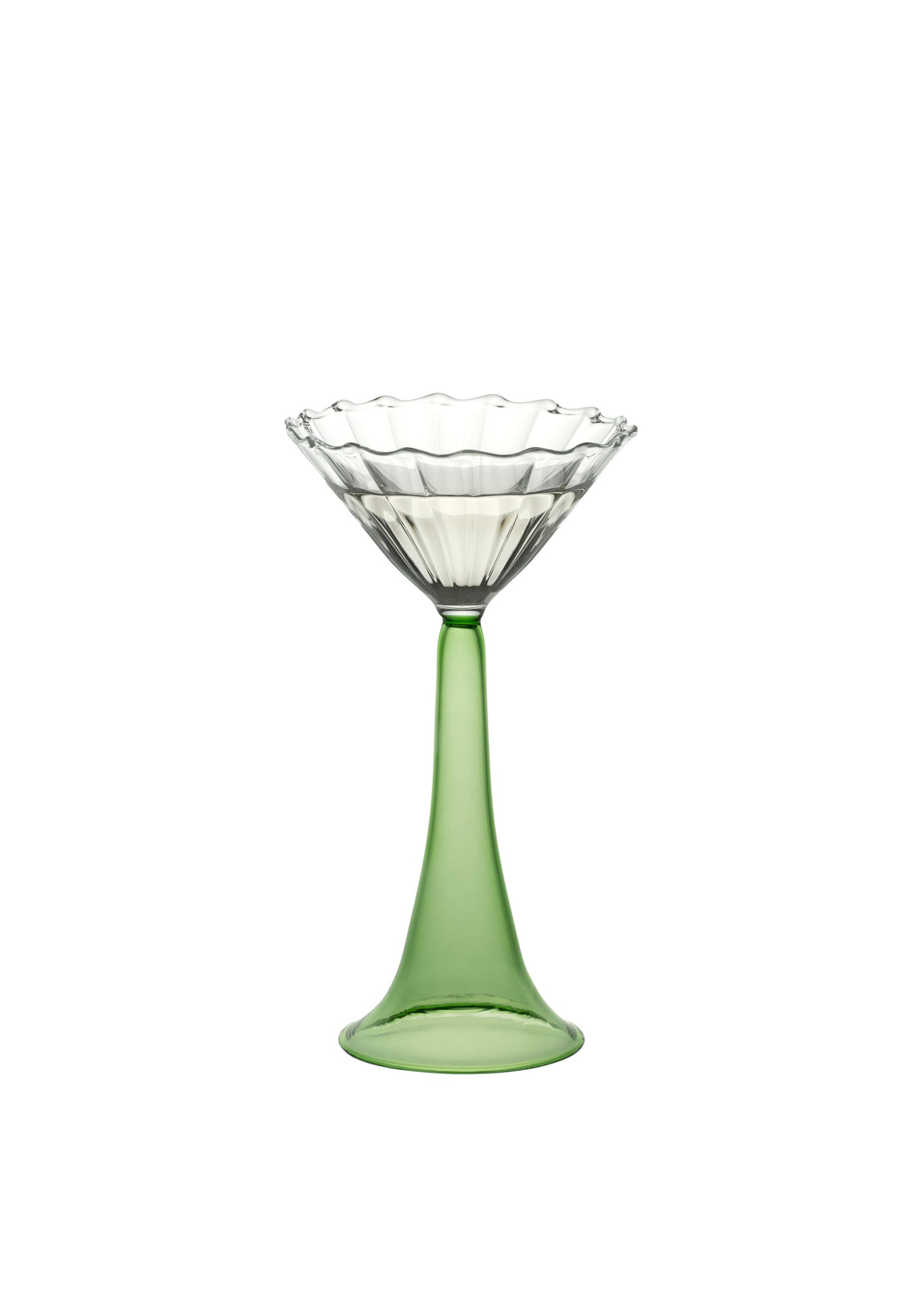 Campanula Cocktail Glass Green