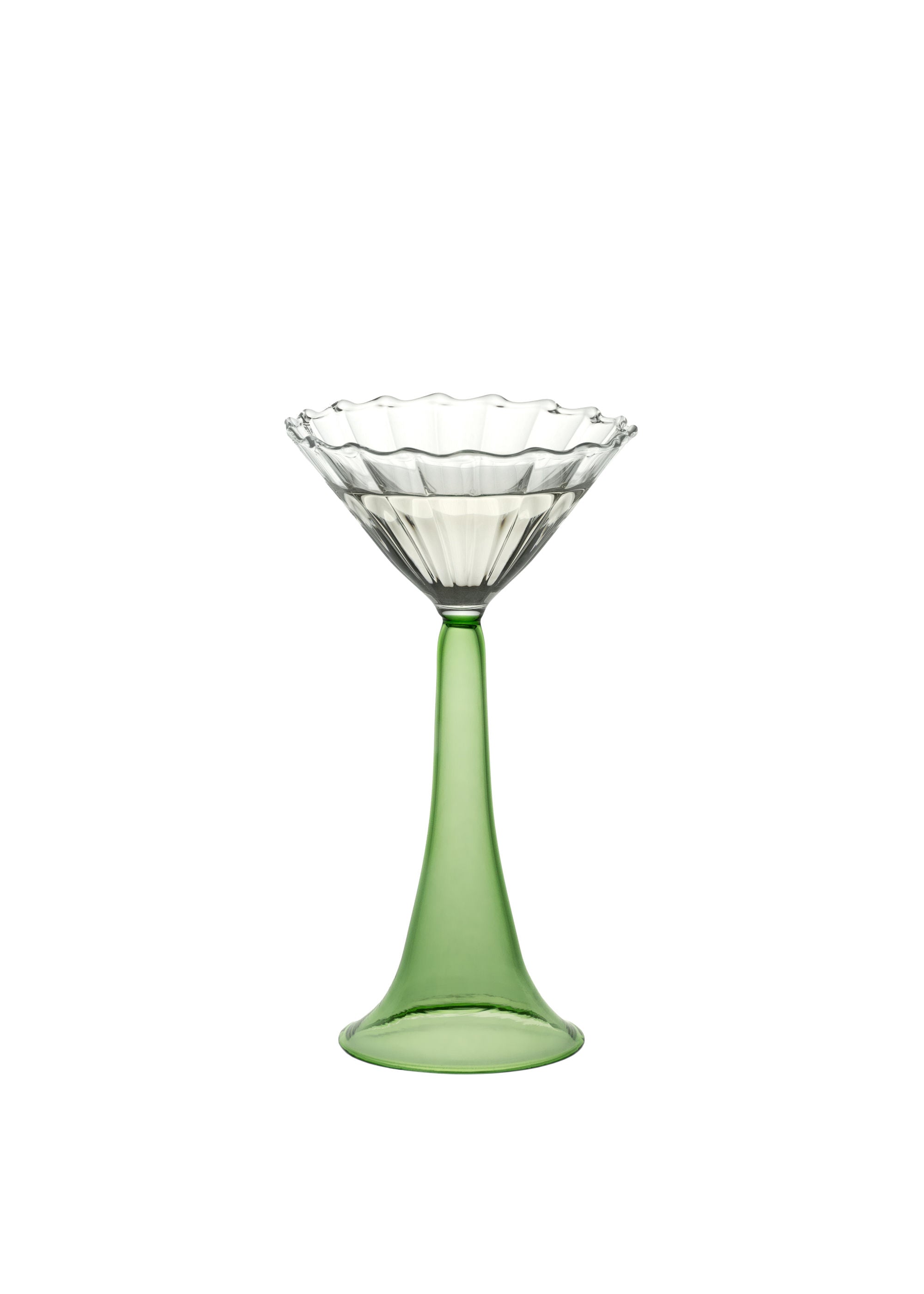 Campanula Cocktail Glass Green