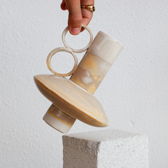 Small Bareino - Rustic Beige - Porcelain Vase