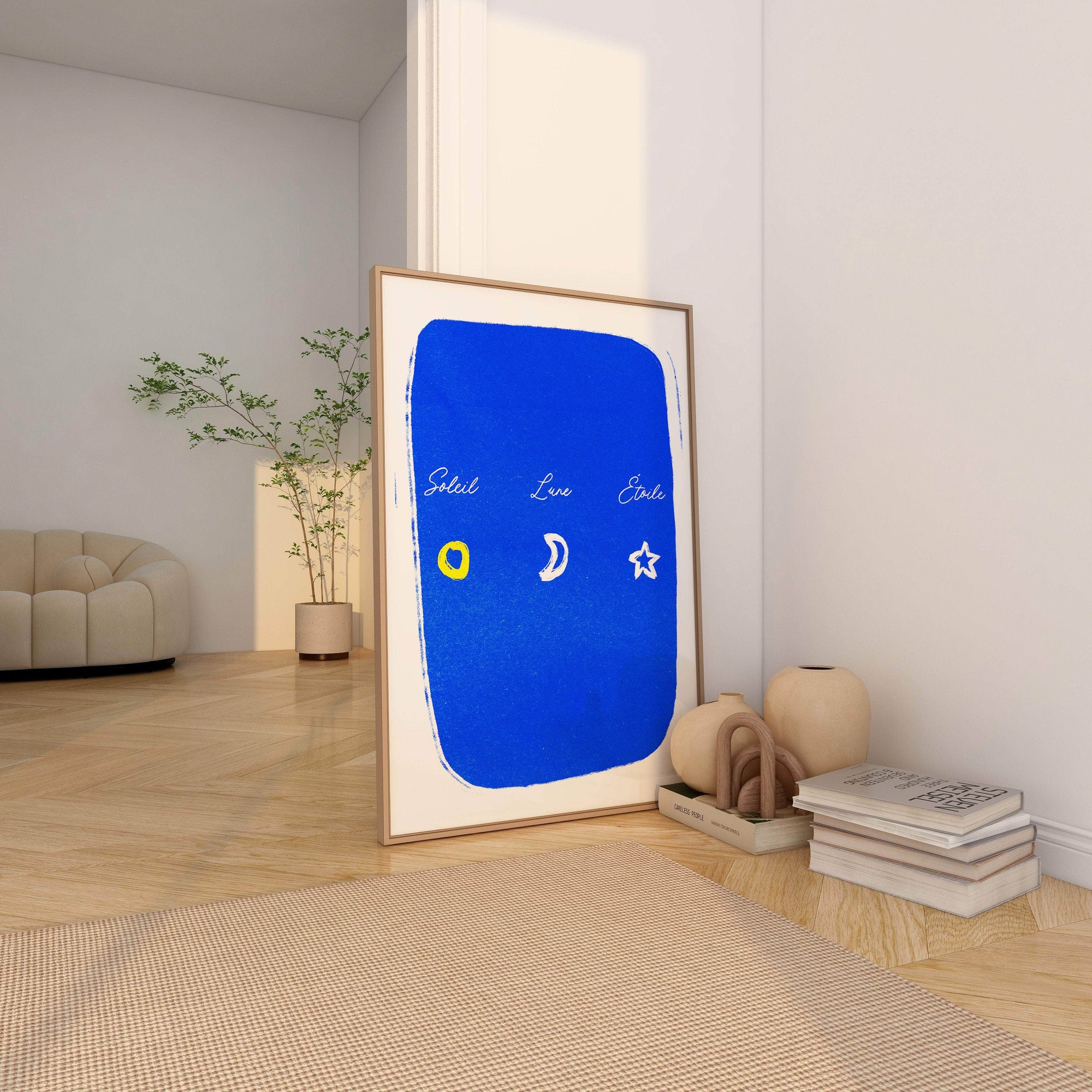 Soleil Lune Étoile Art Print