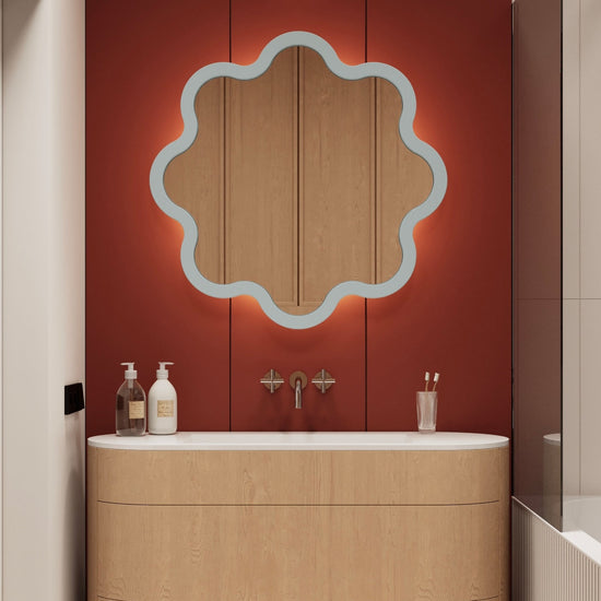 Hvyli Round 90 - Wavy Mirror