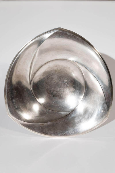 Art deco revival silver bowl
