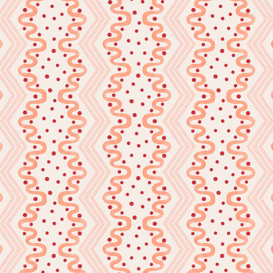 Madame Ziggle Wallpaper - Pink and Coral