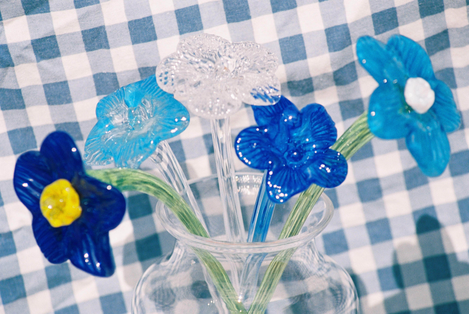 Mouth-blown Crystal Flower Bouquet