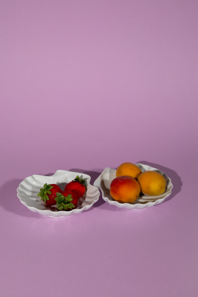 Vintage Porcelain Shell Plate by CNP France