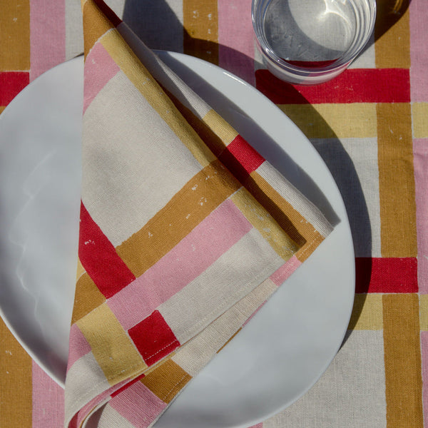 Set of Four Battenberg Napkins