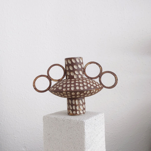 Zebrino - Carved Vase - Vorarlberg Wild Clay