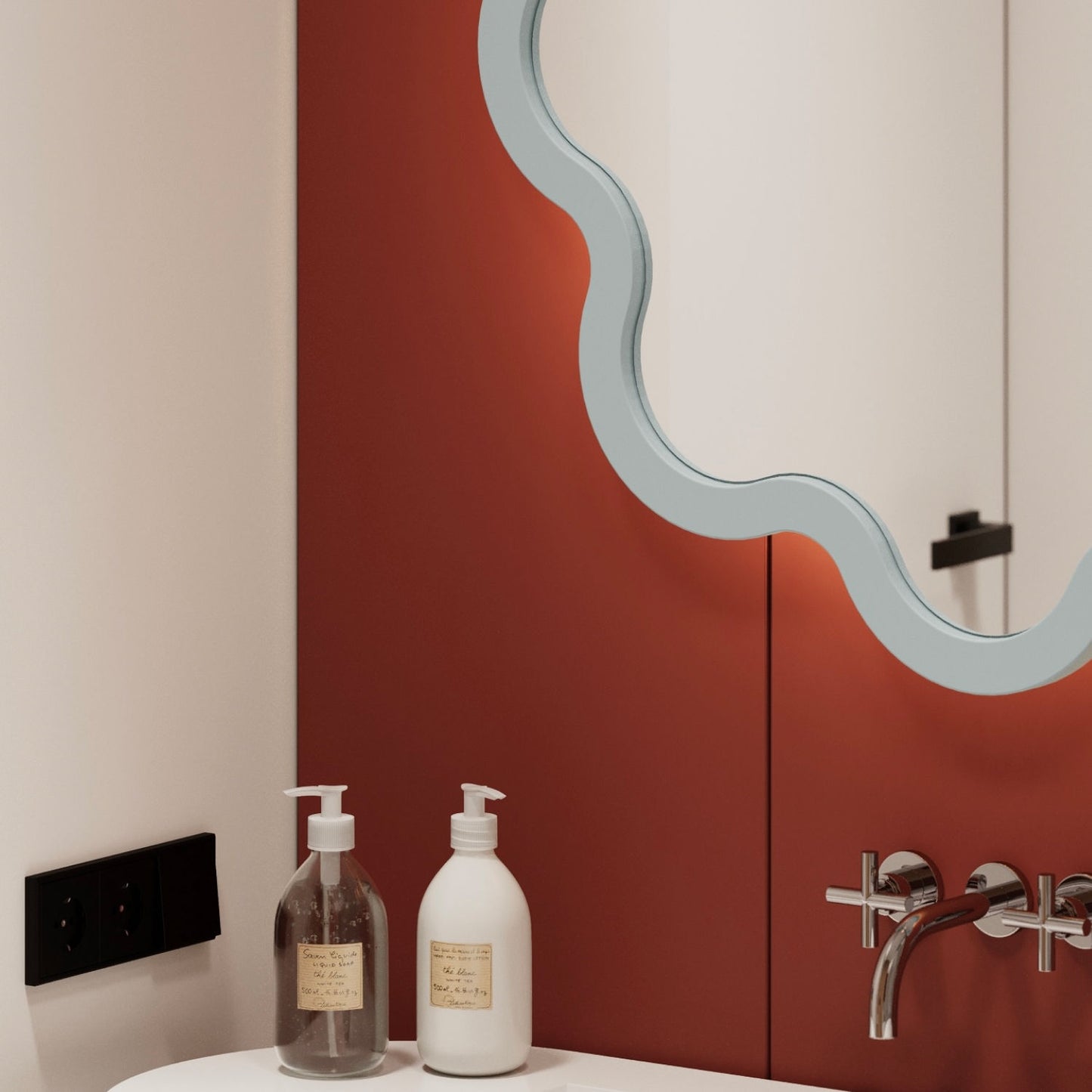 Hvyli Round 90 - Wavy Mirror