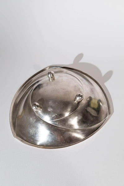Art deco revival silver bowl
