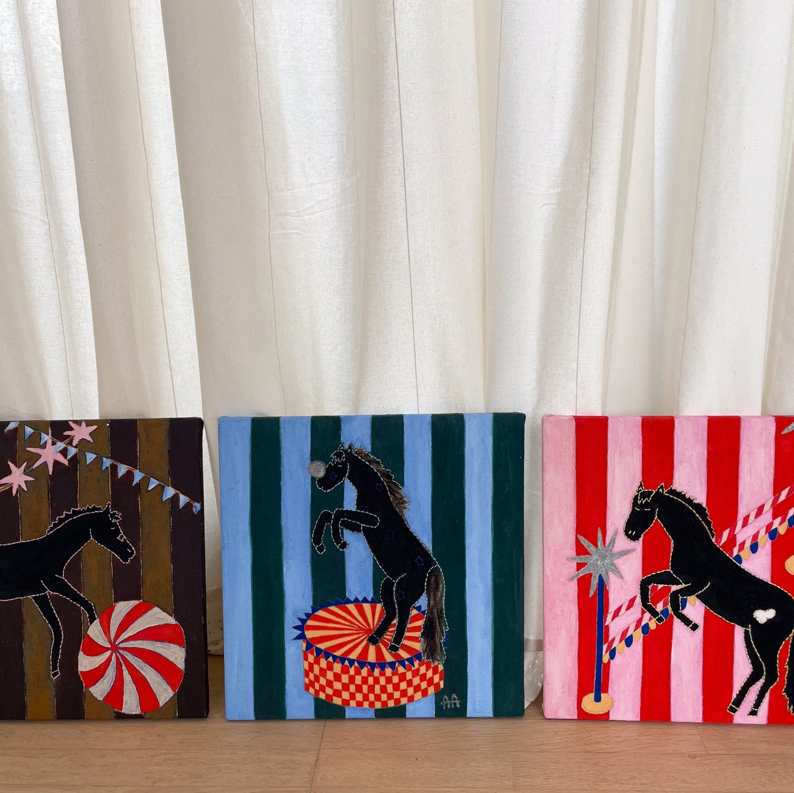 Striped Horse One, Original Painting