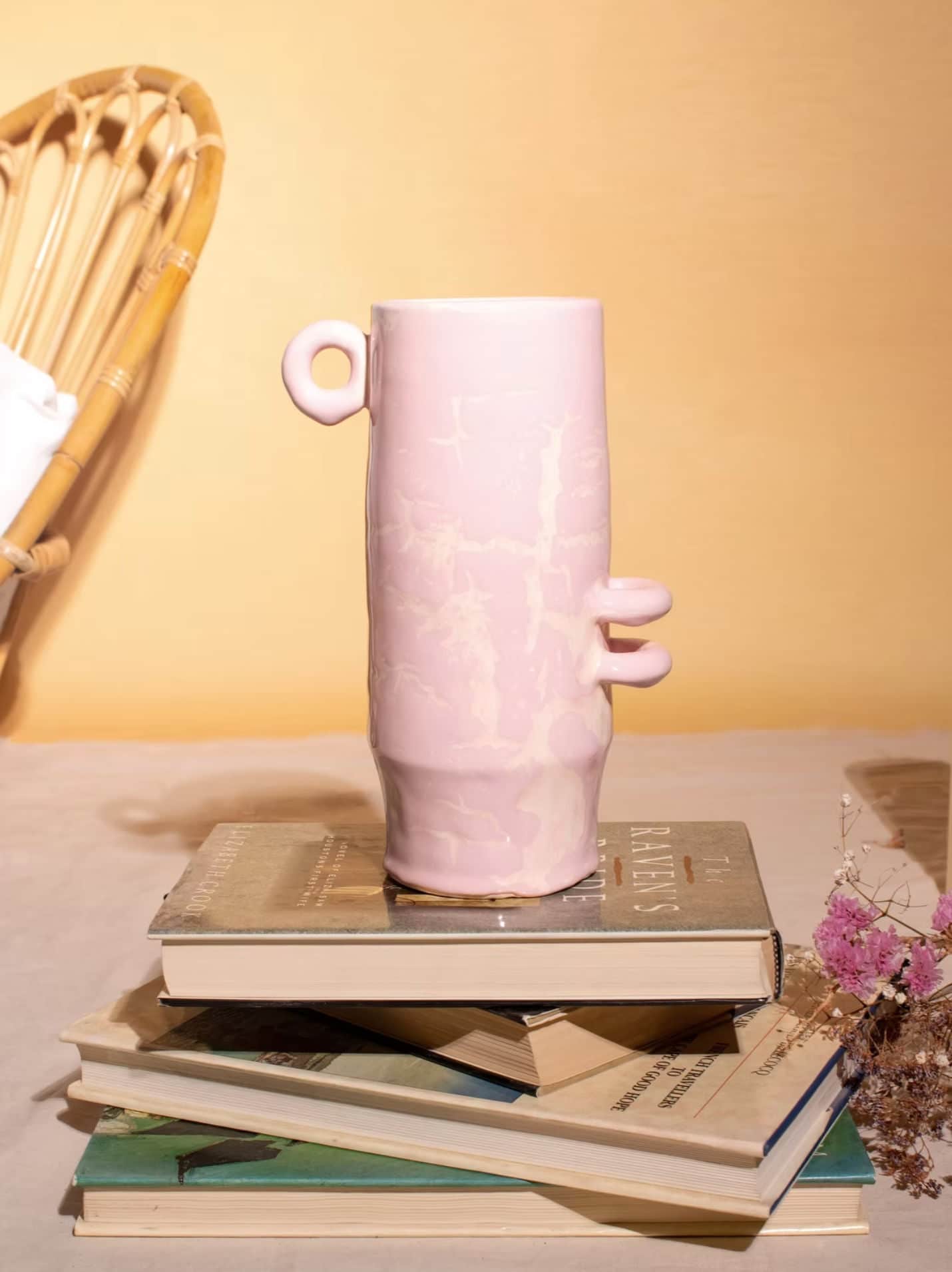 Affi Ceramic Vase from Algeria - Bubblegum Pink