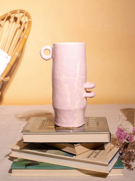 Affi Ceramic Vase from Algeria - Bubblegum Pink