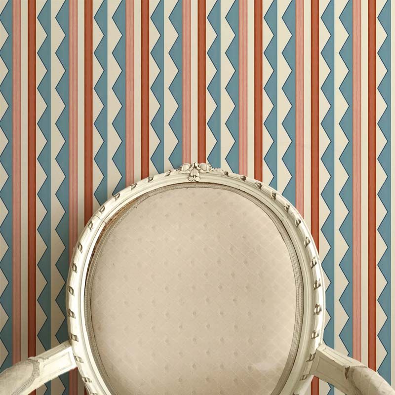Bloomsbury Stripes Wallpaper - Denim Blue