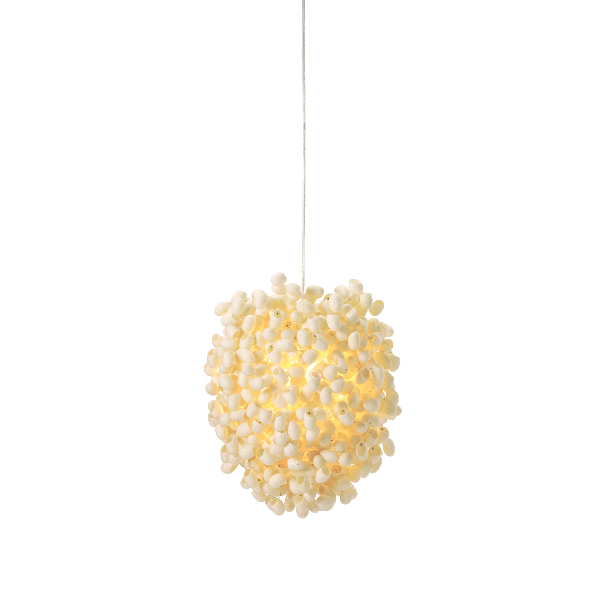 Cascadence Ceiling Light by Ango – Handcrafted Silk Cocoon Pendant