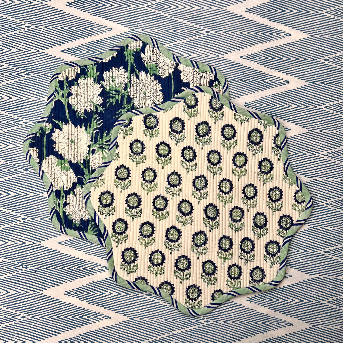‘The Breakfast’ Placemat - Scallop - Block Print