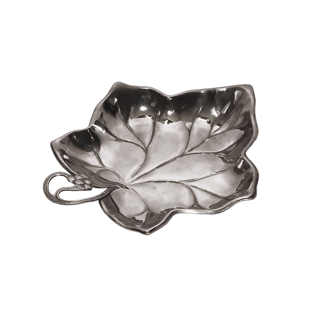 Silver-Plated Leaf Vide-Poche